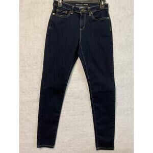 Michael Kors Jeans Womens 4‎ Dark Wash Skinny Stretch Denim Five Pocket MK Logo